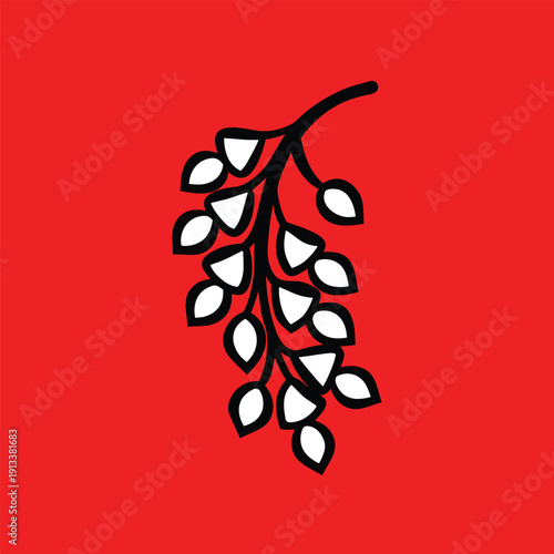 Elegant Vine Branch Design For Botanical Artwork And Wine Labels