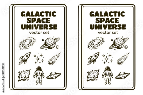 Galactic Space Universe Cosmos Galaxy Outer-Space Cosmic-Universe Space-Galaxy Galactic-Universe Universe-Cosmos Space-Cosmos Vector Set - Space Galaxy