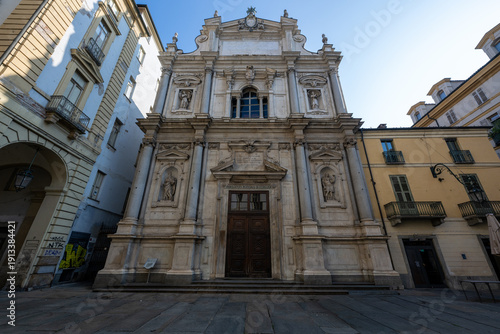 Obraz na płótnie Basilica of Corpus Domini Baroque facade - Turin, Italy
