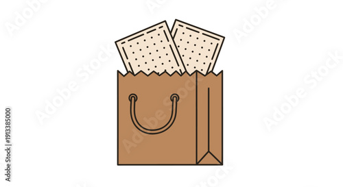 Brown Shopping Bag with Gift Cards Inside.