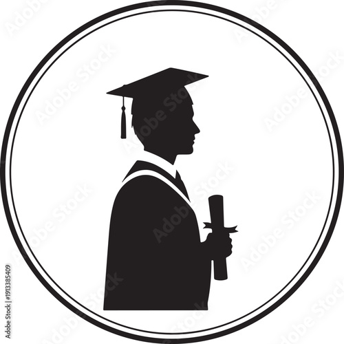 Joyful silhouette of a student tossing their graduation cap in the air, celebrating academic achievement.