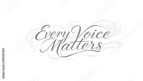 Every Voice Matters typography design