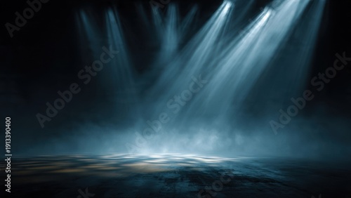 Stage lights in the dark