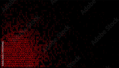 Crimson Decay - Sparse Cyberpunk Binary Rain with Corner Saturation