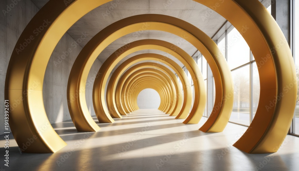 Fototapeta premium Golden Ring Hallway Light