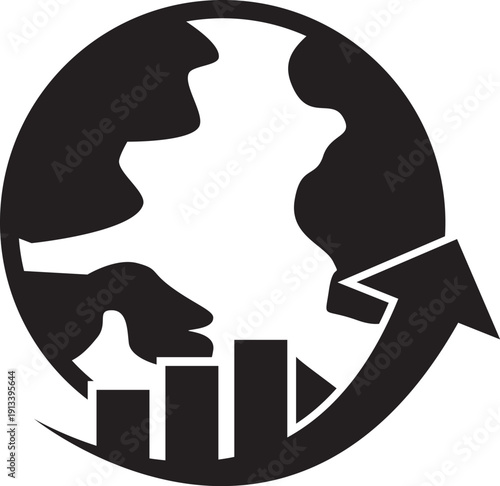 Global Growth and Economic Progress Icon