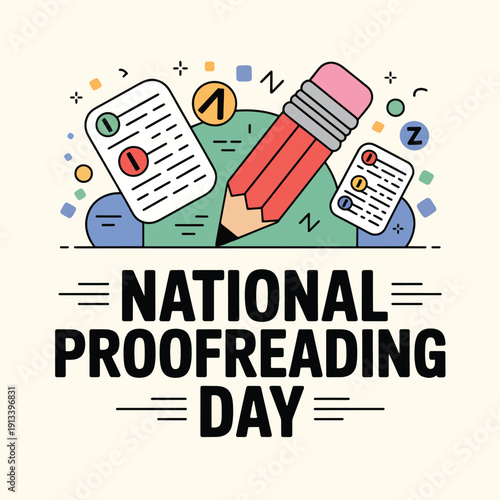 National Proofreading Day with a pencil and paper