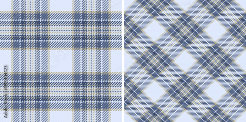 Tartan seamless pattern of background fabric texture with a plaid check vector textile. Set in night colors. Picture frame ideas.