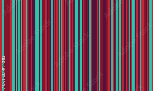 Vibrant vertical stripes in teal, red, and burgundy create a dynamic, modern abstract background. Perfect for website banners, textiles, or any design needing a bold, geometric texture.