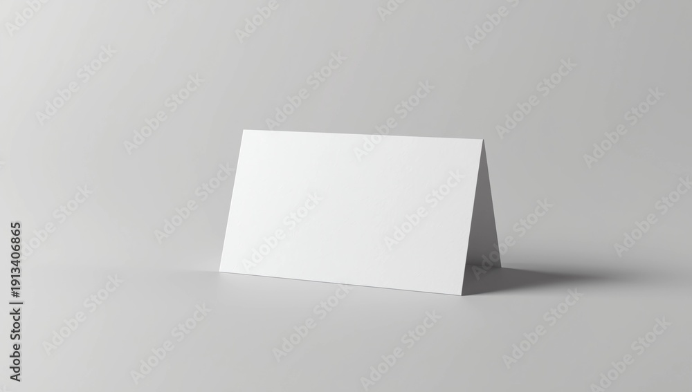 Naklejka premium White Paper Stand Table Tag Flyer