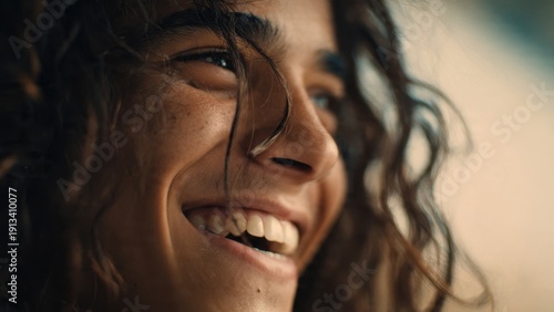 Happy Young Man Smiling, Close Up