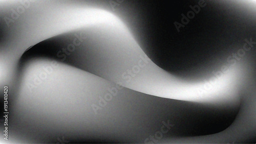 Abstract Black Blurred Gradient Background with Soft Flowing Curve