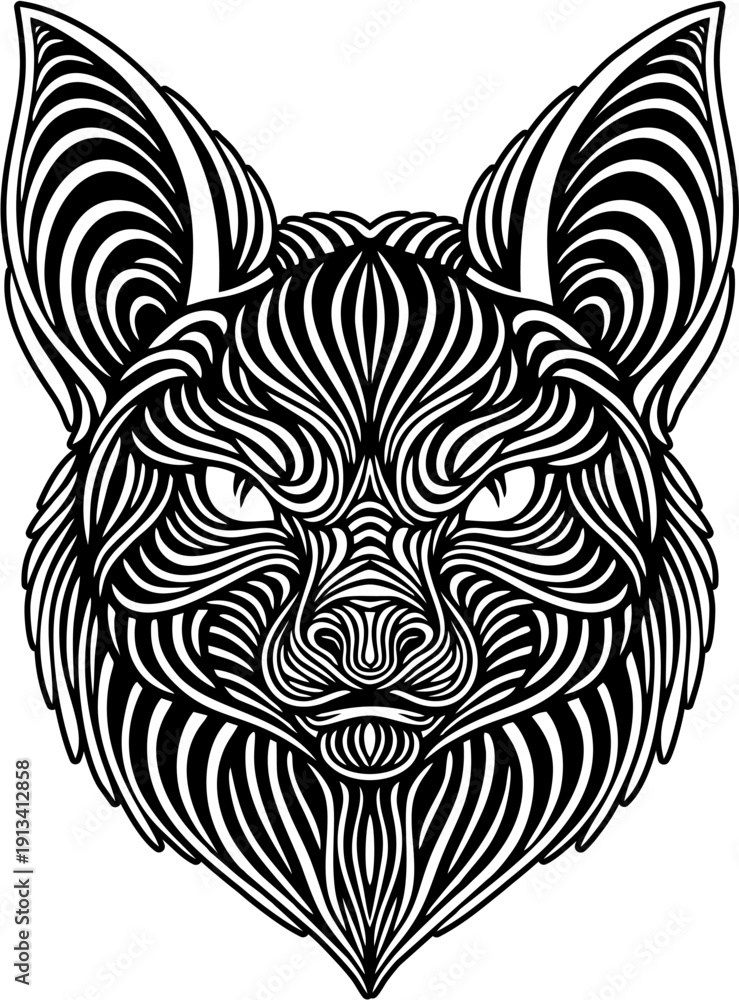 Obraz premium Stylized head illustration