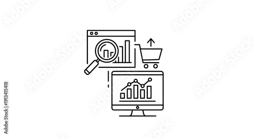 Business analytics and e commerce graph.