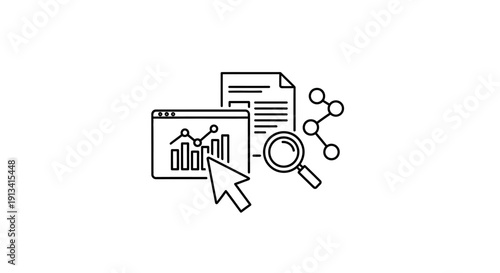 Business data analysis and research concept.