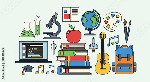 Educational supplies and learning tools for various subjects.