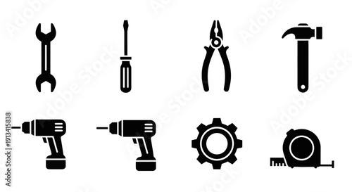 Essential Hand Tools and Power Drills Collection for Home Improvement and Construction.