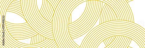 Yellow ramen pattern on white background. yellow wavy abstract pattern. macaroni yellow poster background. wave abstract pattern. wave line pattern. spaghetti