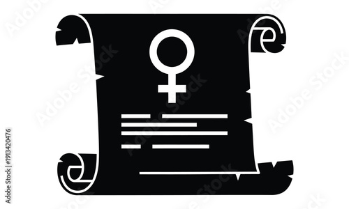 International women's day silhouette icon celebrating empowerment and equality