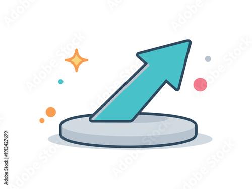 Implicit confidence and acting without over explanation in mature professional roles, a simple forward arrow emerging from a neutral base without labels or signals, quiet authority