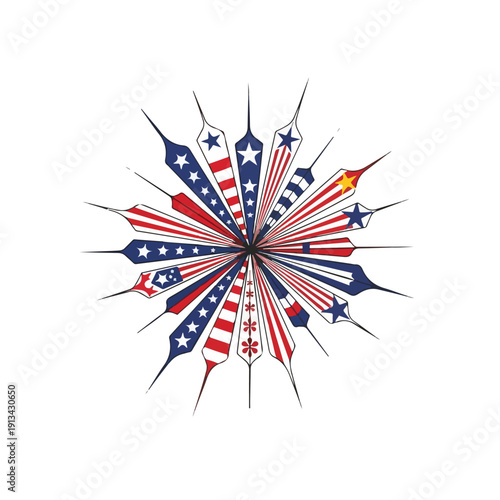 Darts with Flags of Different Countries.