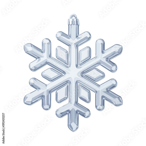 Delicate Snowflake with Intricate Crystal Patterns.