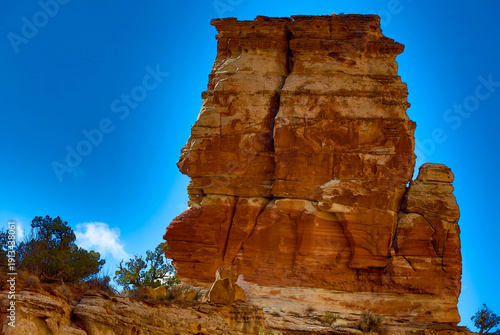 Rock formations like faces at Capitol Reef National Park, Utah