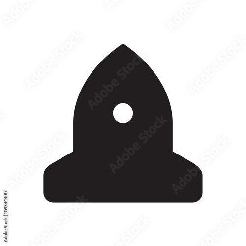 black hat silhouette vector illustration