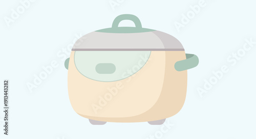 Ceramic Cooking Pot with Lid and Handles.
