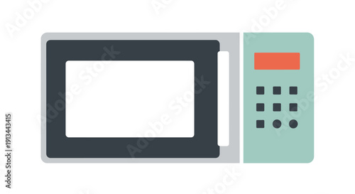 Modern Microwave Oven with Control Panel.