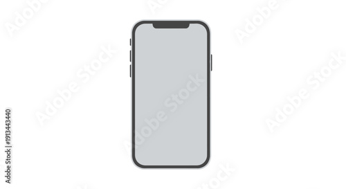 Modern Smartphone with Blank Screen.