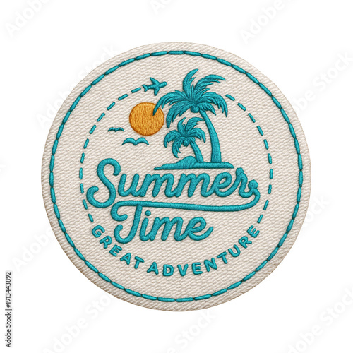 summer time batch embroidery design