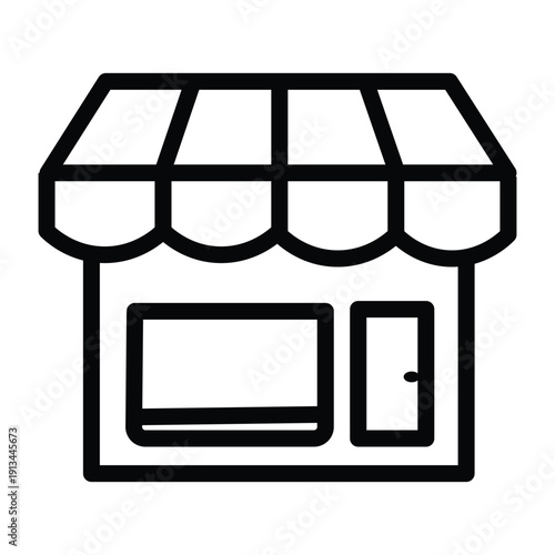 store icon, shop storefront logo, retail market symbol