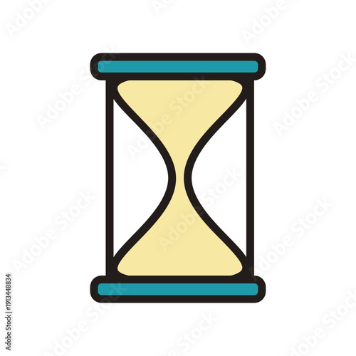 Simple hourglass sand timer illustration