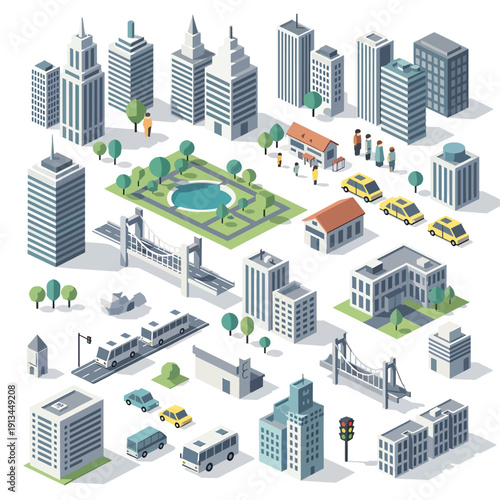 Cityscape With Buildings and Infrastructure