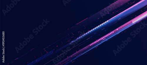 Modern Abstract Glitch Technology Background Vector