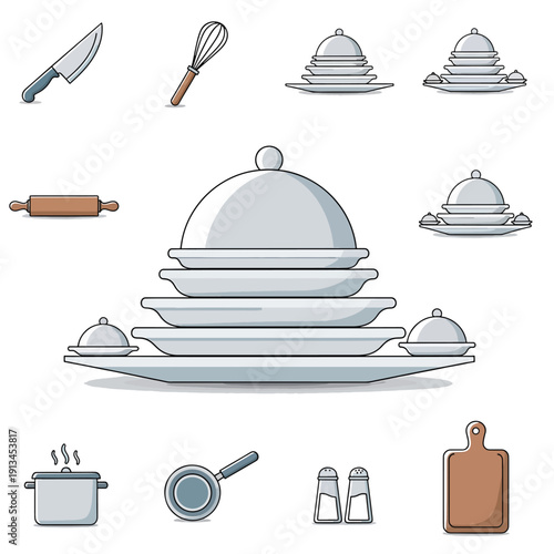 Kitchen Utensils and Serving Dishes