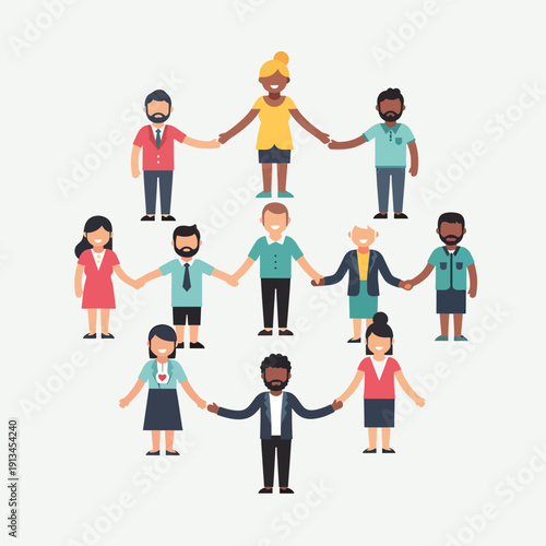 Diverse Group of People Standing Together