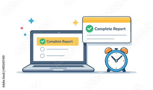 Strategic daily workflow and clear task execution in a modern professional environment emphasizing simplicity and effectiveness, a clean desk scene with a laptop paired with a