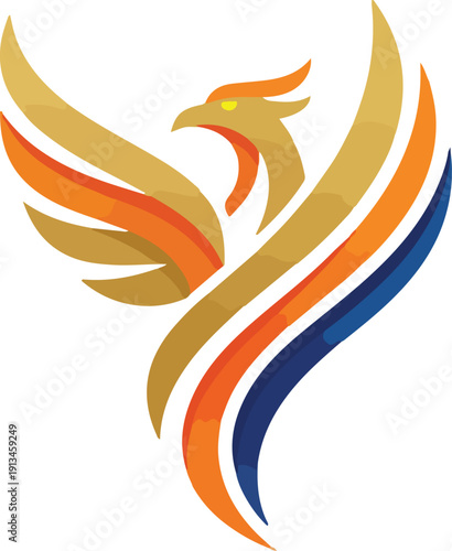Dynamic Phoenix Bird Vector Illustration for Logo Design