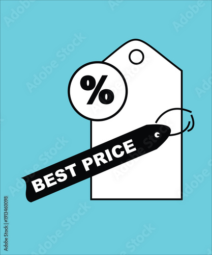 Promotional price tag highlighting the best deal available for customers