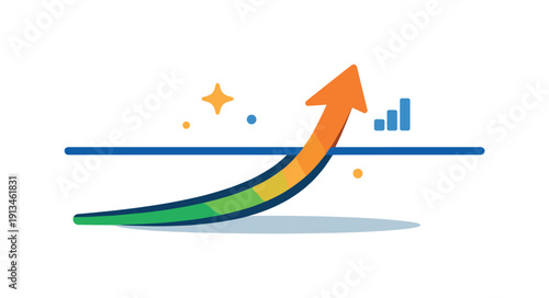 Invisible compounding momentum and progress built quietly without immediate recognition, a smooth upward line forming beneath a flat surface and gradually emerging symbolizing