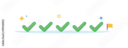 Invisible consistency and reliability developed through small repeated actions, a straight line of identical subtle checkmarks forming a smooth path expressing discipline, trust,