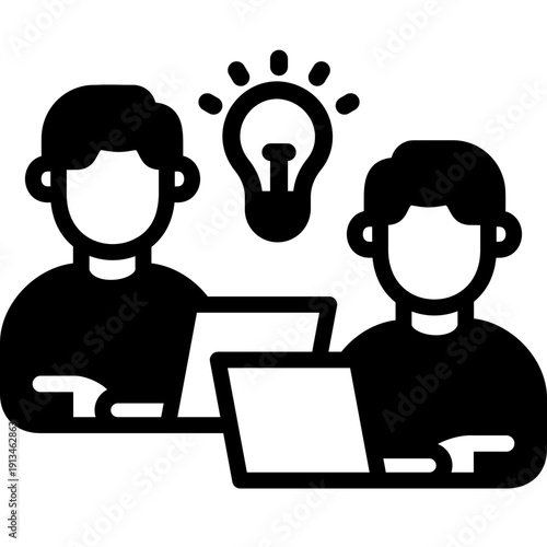 coworkers glyph icon