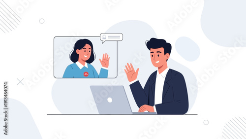 Business People Video Conferencing Online Meeting Communication