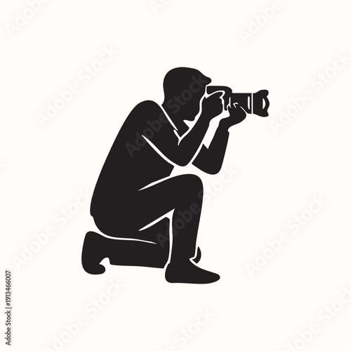 silhouette of photographer
