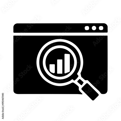 magnifying glass with a sign