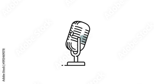 Turntable Vinyl Record Player Outline Icon on Isolated White Background