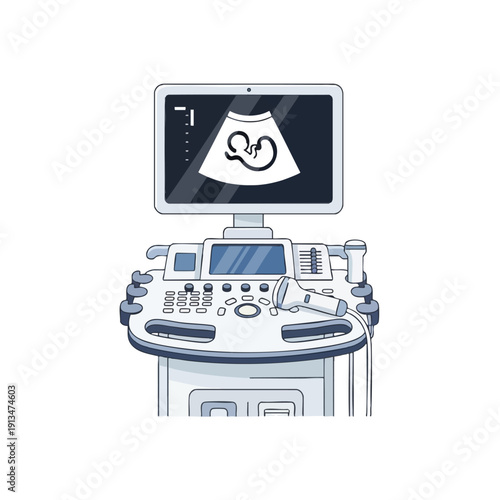 Modern Ultrasound Medical Imaging Device for Health Diagnostics and Prenatal Care