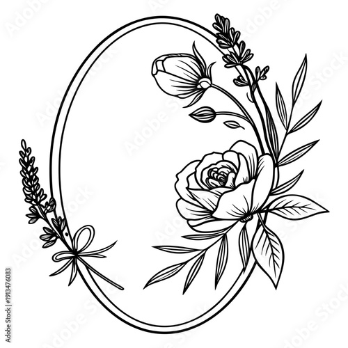 Mixed Floral Oval Frame – High-End 2026 Bestseller